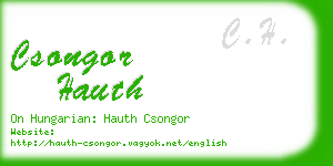 csongor hauth business card